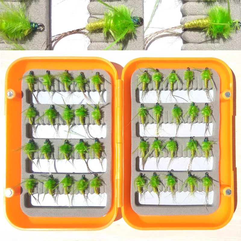 40 шт. приманка+ 1 шт. fly коробка для рыболовных приманок новая Fly fising приманка муха рыболовные снасти супер хорошее качество