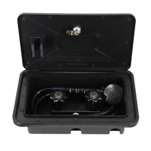 

White RV Exterior Shower Box Kit with Lock Boat Marine Camper Motorhome Caravan Car Switch Shower Kit Exterior Accessories