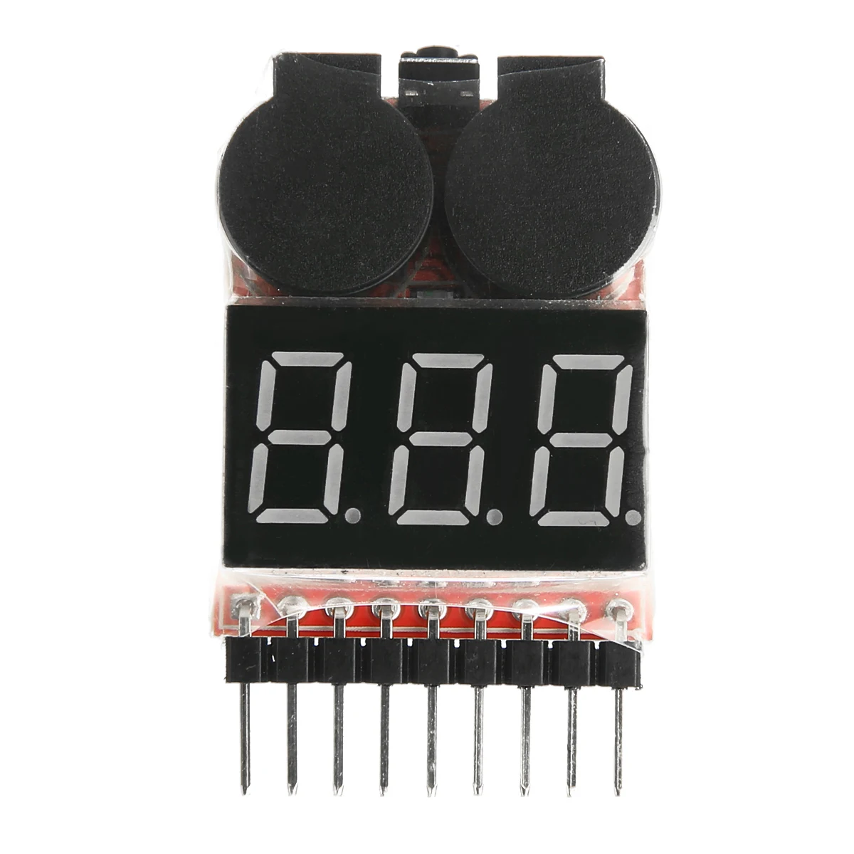 1pcs LiPo Battery Checker RC Airplane Low Voltage Alarm 1-8S Buzzer Monitor Tester For RC Car Boat LED 3.7-30V Dual Speaker