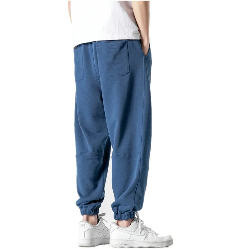 Japanese Fashion Jogging Pants Men Sports Pants Loose Ankle Banded Pants Male Summer Basketball Straight Sweatpants Harem Pants