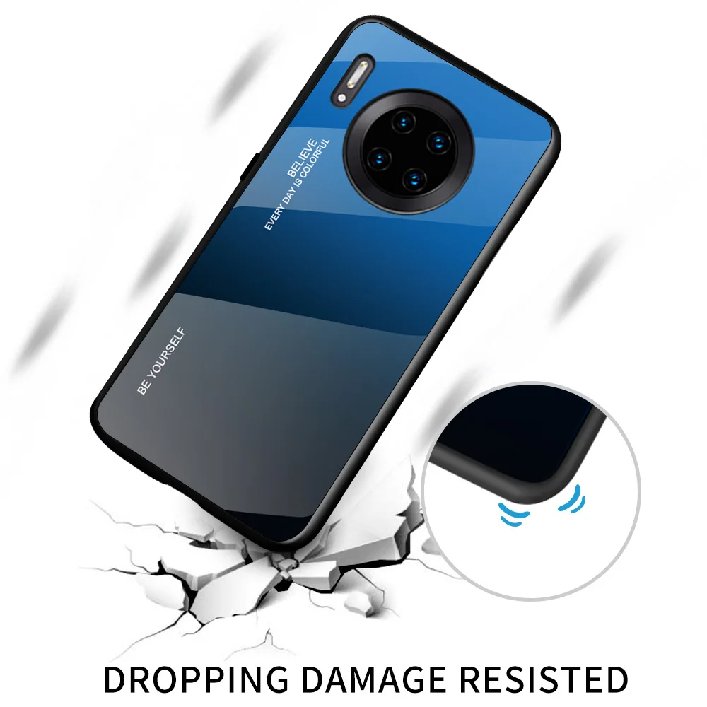 Для huawei mate 30 Pro P30 P30 Pro P30 Lite роскошный градиентный мягкий чехол из закаленного стекла для huawei mate 30