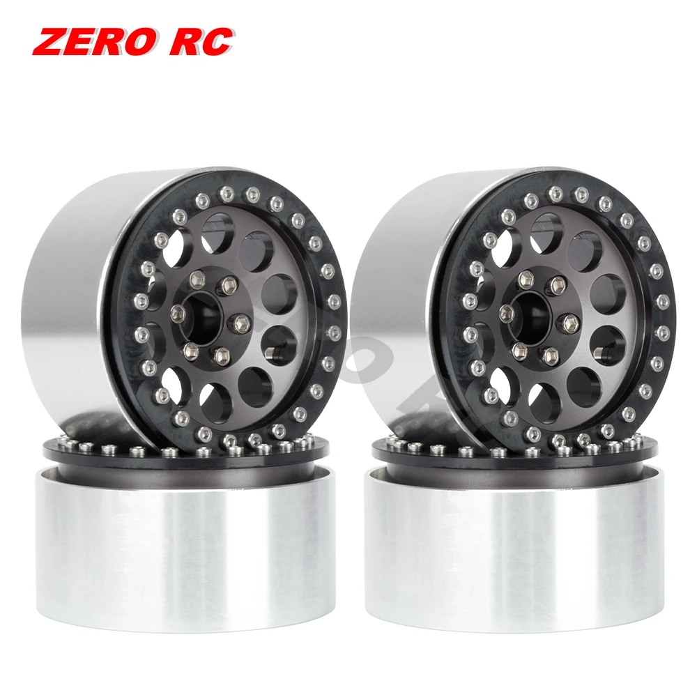 록 크롤러 합금 비드락 휠 림, 오프로드 핏 1/10 크롤러 축 SCX10 WRAITH RR10 RBX10 2.2 타이어, 2.2 인치, 4 개