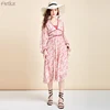 ARTKA 2022 Spring Summer New Women Dress Retro Elegant Chiffon Dresses Sexy V-Neck Lantern Sleeve Long Dress For Women LA25105C ► Photo 2/6
