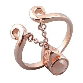 

FNJ I Love you Rings 925 Silver Adjustable Size Open S925 Solid Silver Ring for Women Jewelry Zircon