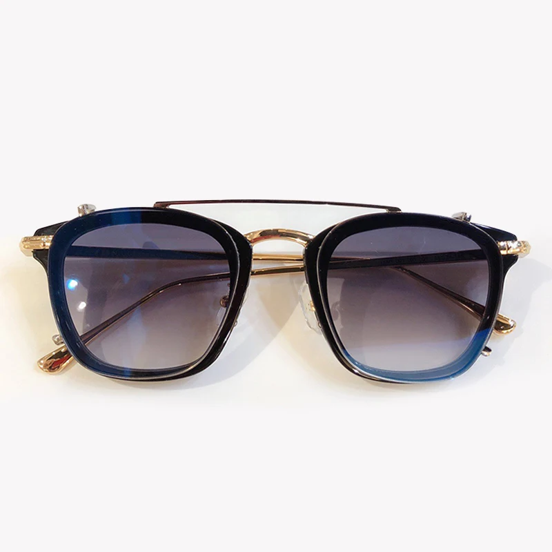 No.1 Sunglasses Прямоугольные солнцезащитные очки с двойными линзами для женщин и мужчин, брендовые дизайнерские зеркальные солнцезащитные очки UV400 - Цвет линз: No.1 Sunglasses