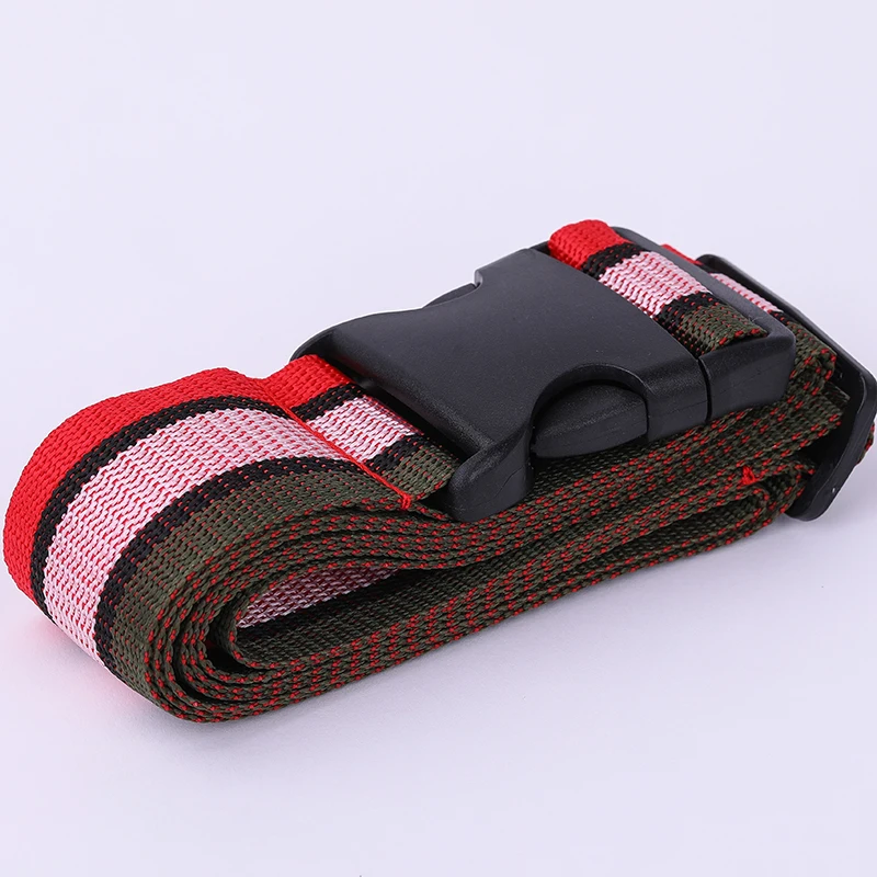 Дорожные багажные ремни радужные ремни для чемоданов Регулируемая пряжка багажный рюкзак упаковочный Ремень багажный ремень - Цвет: Red pink green