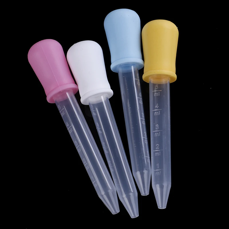 

2Pcs Silicone baby liquid feeding syringe dropper kid given medicine device