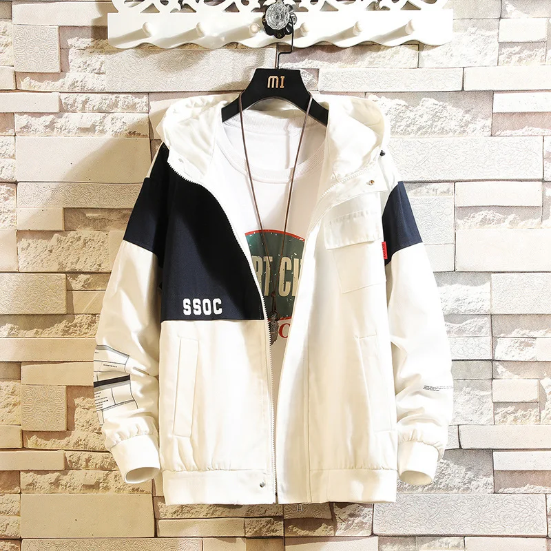 

Spring And Autumn New Style Men Fashion Casual Hooded Jacket Korean-style Loose-Fit Trend Workwear MEN'S Jacket