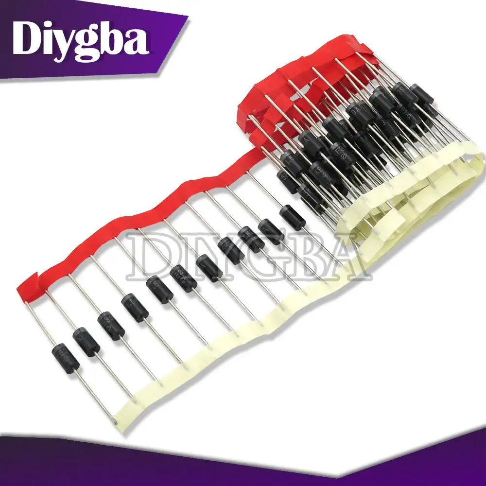 Выпрямительный диод 1N4007/1N5819/1N4001/UF4007/FR107/FR157/FR207/1N4004/1N4937/HER107/RL207/1N5817/1N5399/DO-41 100 шт. |