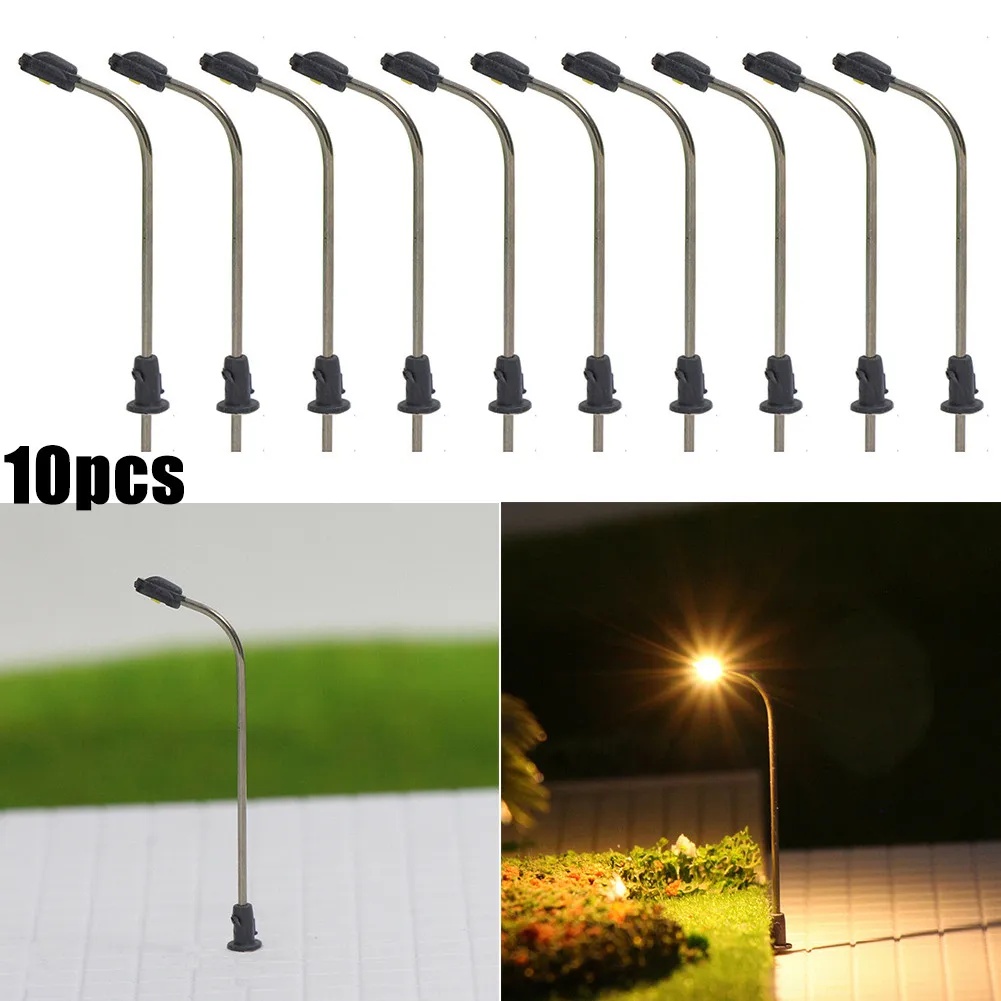 Model Train Z Gauge Street Light LED Platform Lamp Bonsai Scenery Railroad Decoration Building Landscape Accessories Toys 10pcs model train accessories