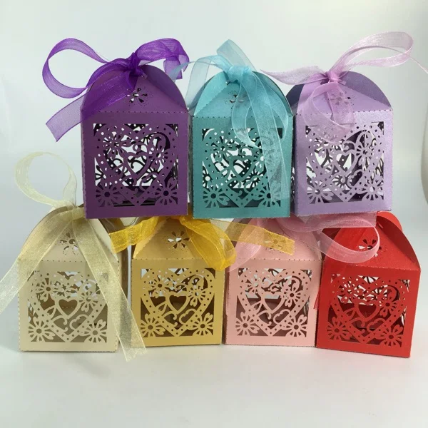 

60Pcs/set Crossing Candy Boxes Angel Gift Box For Baby Shower Baptism Birthday First Communion Christening Easter Decoration