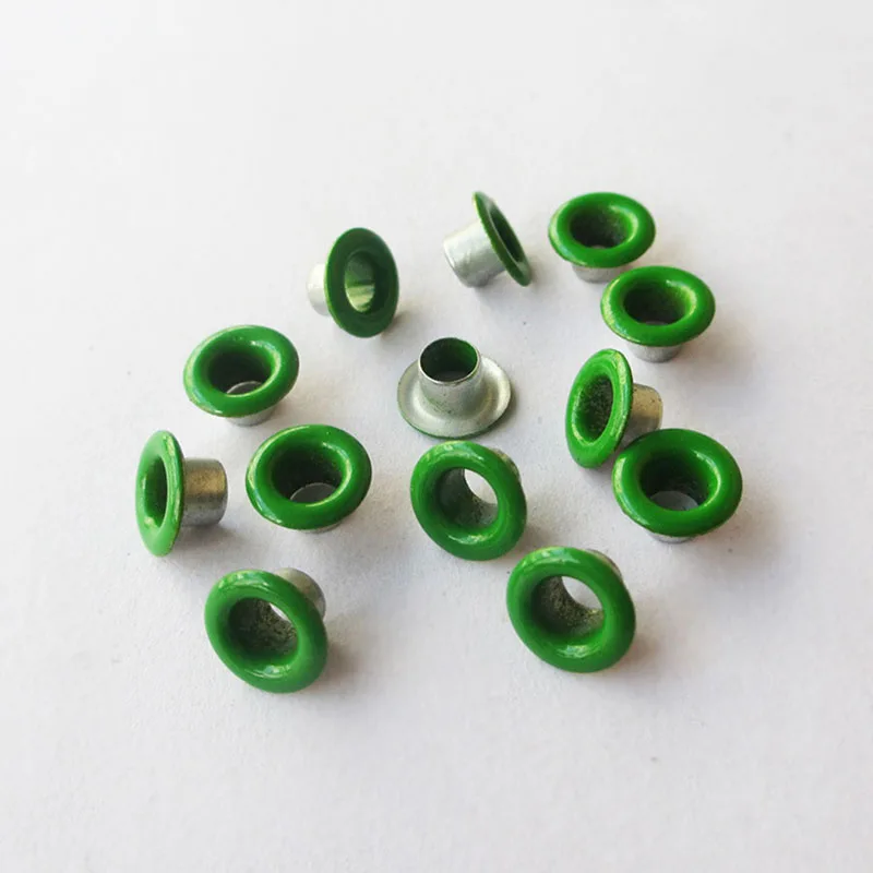 50pcs hole 3-10mm metal mixed color eyelet for DIY scrapbook lace shoe bag label clothing fashion accessories and leather crafts