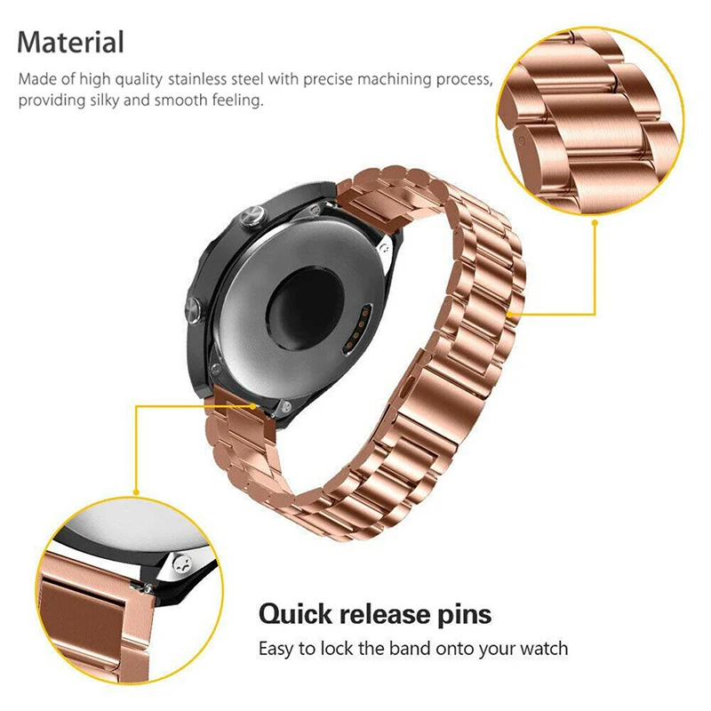 Металлический ремешок из нержавеющей стали для часов samsung Galaxy Watch 42/46 мм gear S3