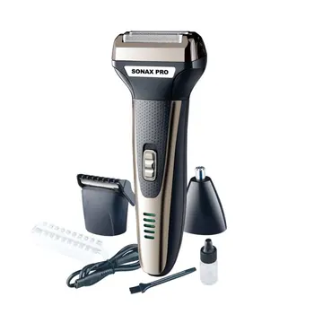 

Men'S Electric Razor Reciprocating Rechargeable Beard Knife Haircut Nose Hair Three In One Multifunctional Shaving Knife