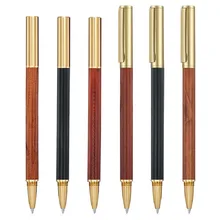 Stylo à Gel en bois de santal rouge, 0.5mm, encre noire, stylo en bois, papeterie scolaire, outils de Signature d'affaires, fournitures de bureau pour étudiants