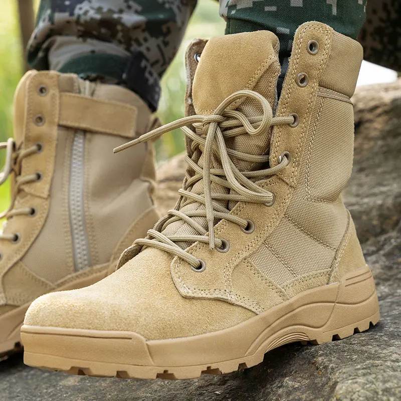 Cqb.swat Hot Sale Rubber Outsole Military Desert Boots With Side Zipper Army  Boots For Men Outdoor Tactical Boots - Men's Boots - AliExpress