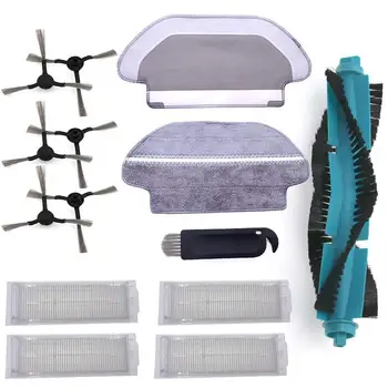

14pcs Vacuum Cleaner Set Roller Side Brushes Filter Rags For Viomi V2 VRVCLM21B Mijia STYJ02YM Sweeper Cleaning Tools