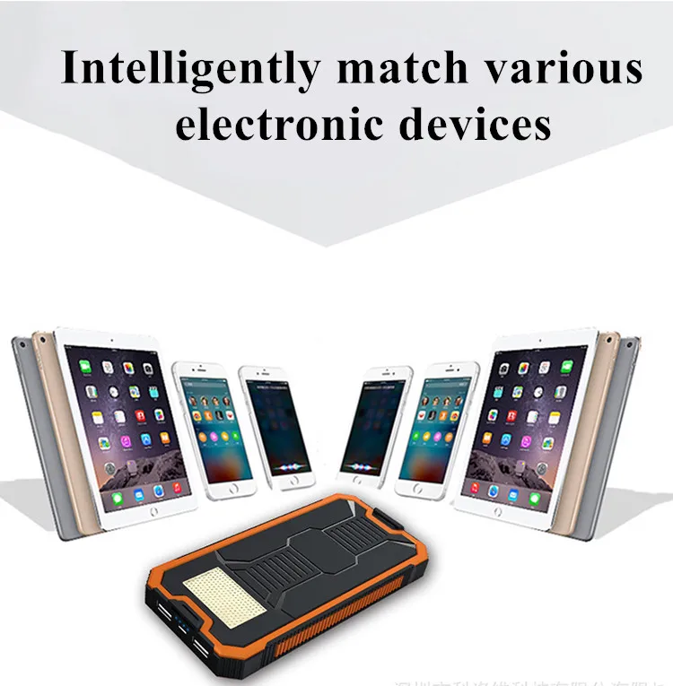 Solor power Bank 30000 мАч Внешний аккумулятор портативное быстрое зарядное устройство для всех смартфонов с солнечной панелью зарядное устройство