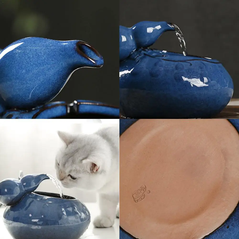 Pet Cat керамический диспенсер для воды автоматическая поилка циркулирующий фонтан с питьевой водой система фильтрации циркулирует воду