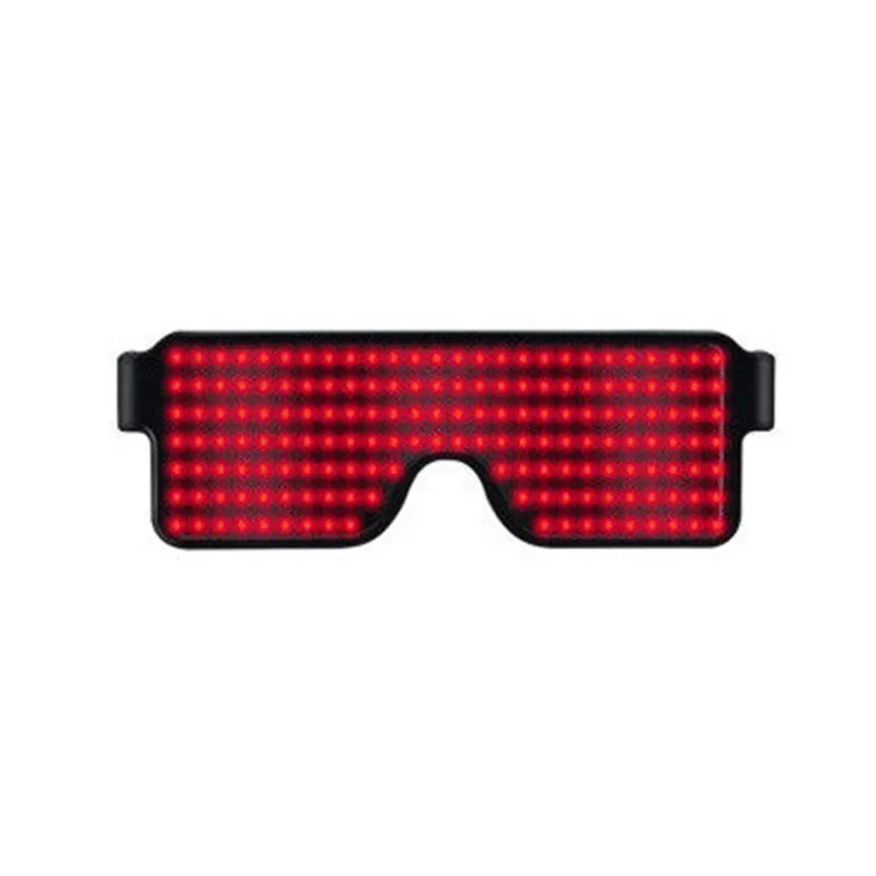 Быстрая вспышка Led неоновые очки для вечеринки USB зарядка светящиеся очки рождественское освещение концертов игрушки Rave рождественские украшения - Цвет: red light