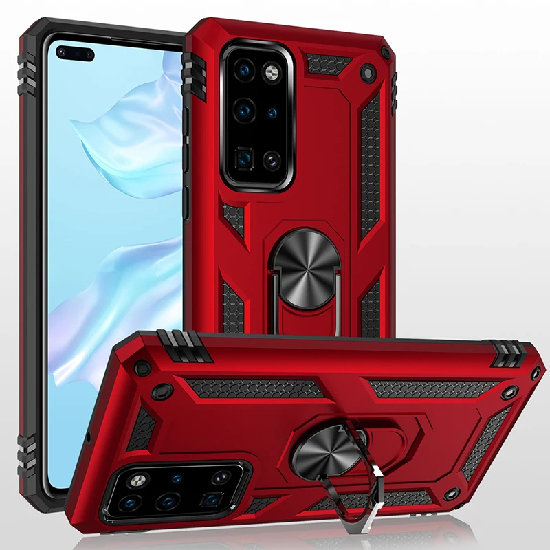 Magnetic Armor Ring Case For Huawei P30 P40 Pro Mate 30 Y5P Y6P Y7P P Smart 2020 Y6 Honor 9A 9X 9S Nova 5i 6SE 7i Rugged Cover | Мобильные