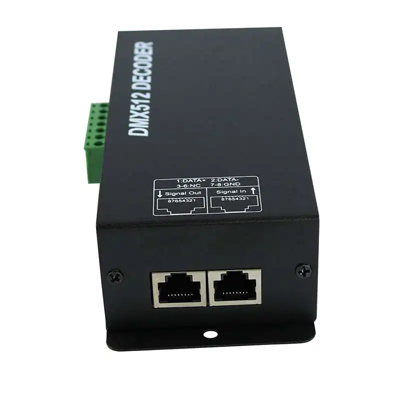 AAAE Top-Dmx 512 декодер цифрового дисплея, Диммируемый драйвер Dmx512 контроллер для Led Rgbw ленточный светильник Rj45 соединительный Dc12-24V