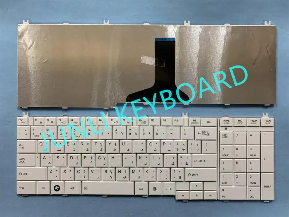 Клавиатура JUNLI для Toshiba Satellite C650 C655 C660 C670 C675 L650 L750 L755 белая арабская клавиатура |