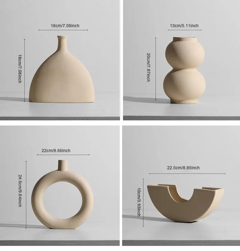 Vase minimaliste de style cocooning en céramique