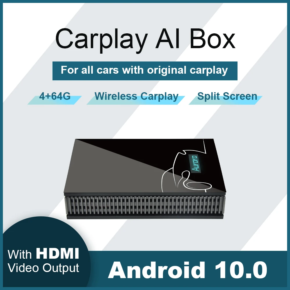 

HDMI Smart Android 10.0 Wireless Carplay Ai box 4+64G support Netflix Android Box Car Multimedia Player Wireless Carplay box