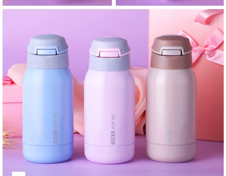 Pupils Vacuum Flask with Straws, Adults, Pregnant Womens Cups, Large-capacity Drinking Straws, Cups, Children Go Out and Carry