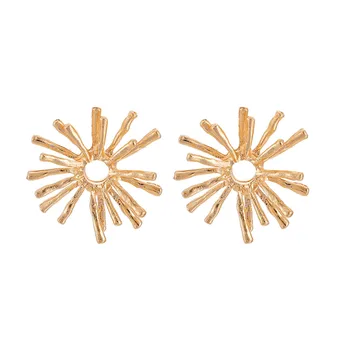 

Fashion Boho Metal Irregular Leaves Ear Stud Earrings Women Charm Jewelry GiftS