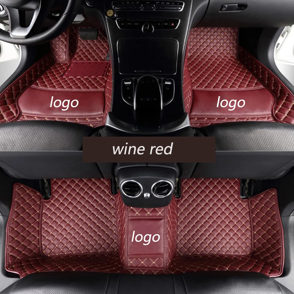 

Car floor mats with Logo/Brand Logo for Fiat 500 Viaggio S Freemont Ottimo Waterproof car-styling leather Anti-slip carpet liner