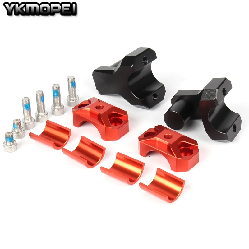 CNC алюминиевый руль для мотоцикла Pit Dirt Bike Fat Bar адаптер крепление на руль Riser Clamp 7/" до 1 1/8 22 мм до 28 мм