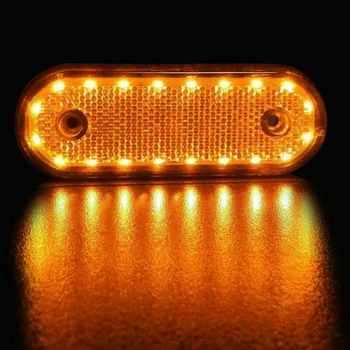

Lamp Side Marker Lights Set 20 LED Trailer Amber Rear Taillight Pickup