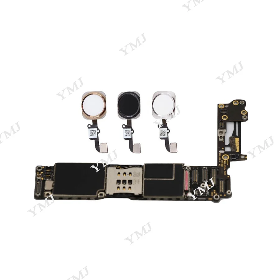 iCloud для iphone 6 материнская плата с сенсорным ID, оригинальная разблокированная материнская плата для iphone 6 с системой IOS, белый золотой черный