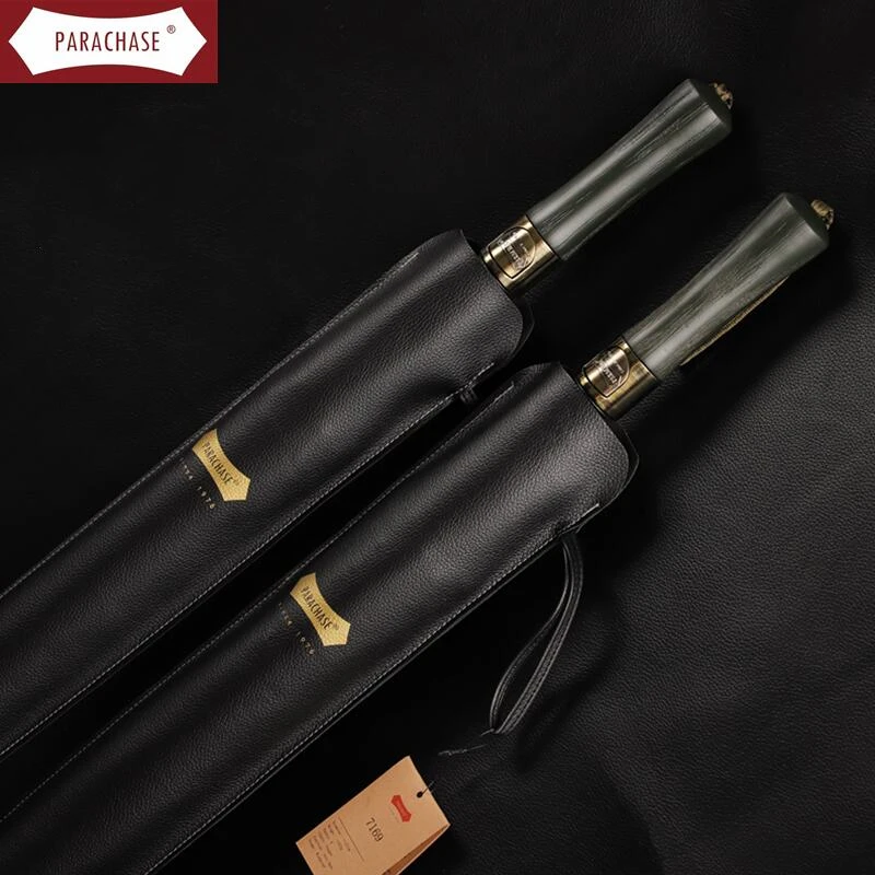 PARACHASE-Long Business Umbrella for Men and Women, Universal Light, Windproof and Rainproof, Rain, Luxury, 120cm