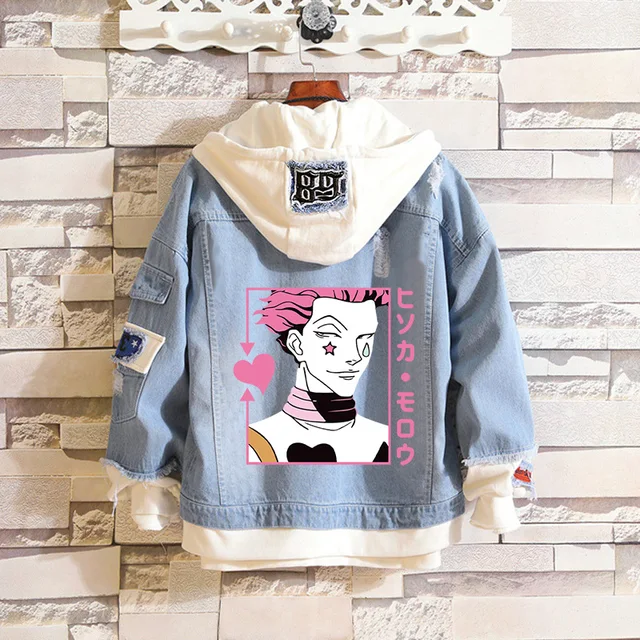 Men Denim Jacket Hunter X Hunter Streetwear Hip Hop Anime Killua Zoldyck Jean  Jacket Casual Loose Outerwear 2022 New Spring Coat - AliExpress
