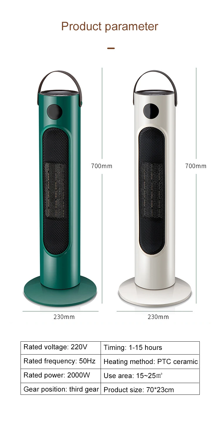 2000W Husholdnings Elvarmer Keramisk Varme Varmluftvarmer Ventilator Blæser Vintervarmer Maskine Komfur Radiator Soveværelse_voghion.com