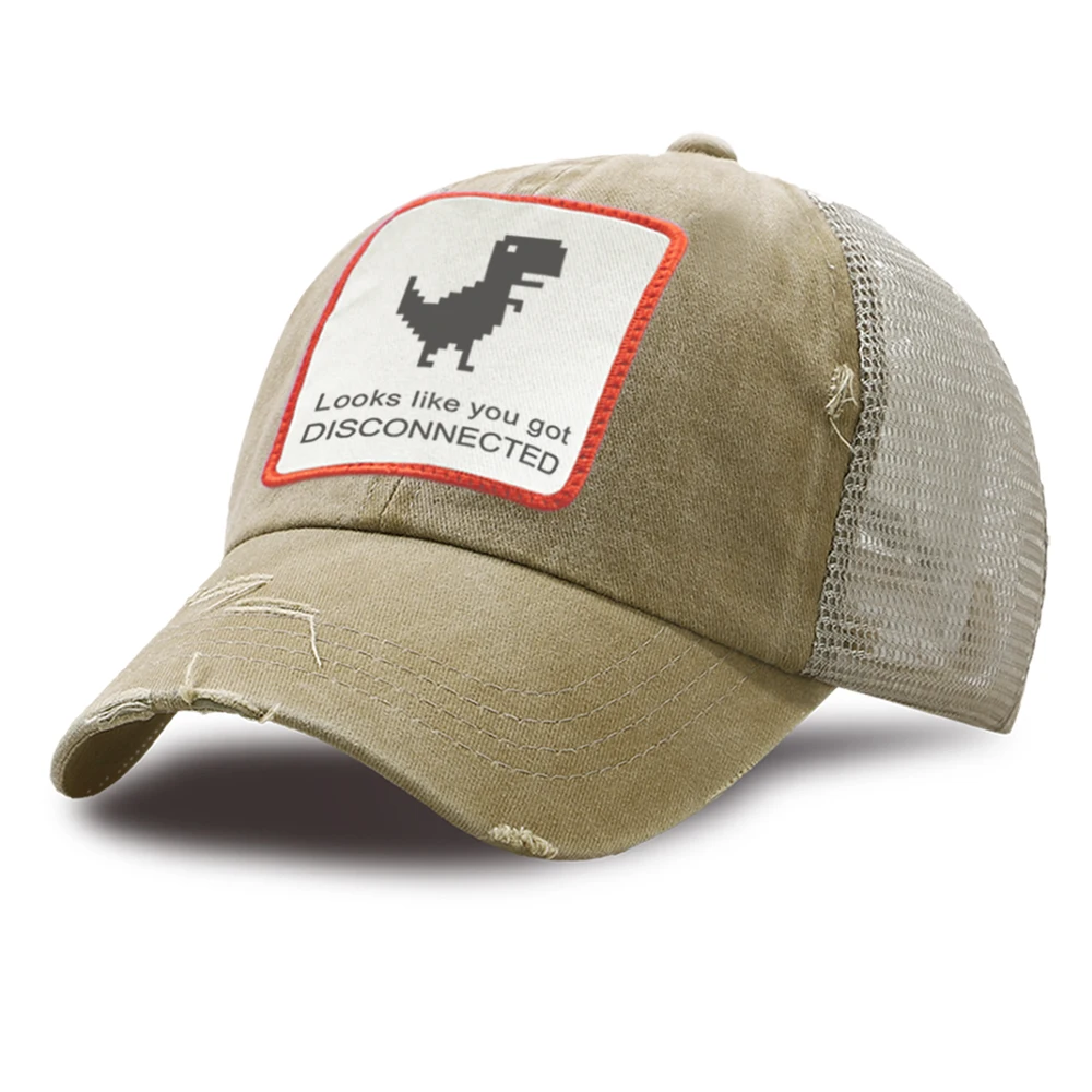 

Looks Like You Got Disconnected Mesh Baseball Cap Simple Snapback Hat Outdoor Unisex Trucker Hats Casual Cotton Baseball Cap