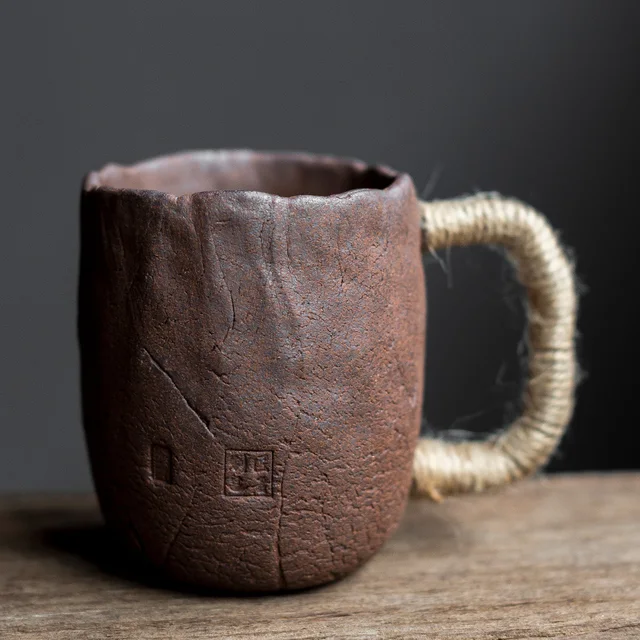 Classical Nostalgic Handmade Rough Ceramic Mug 1