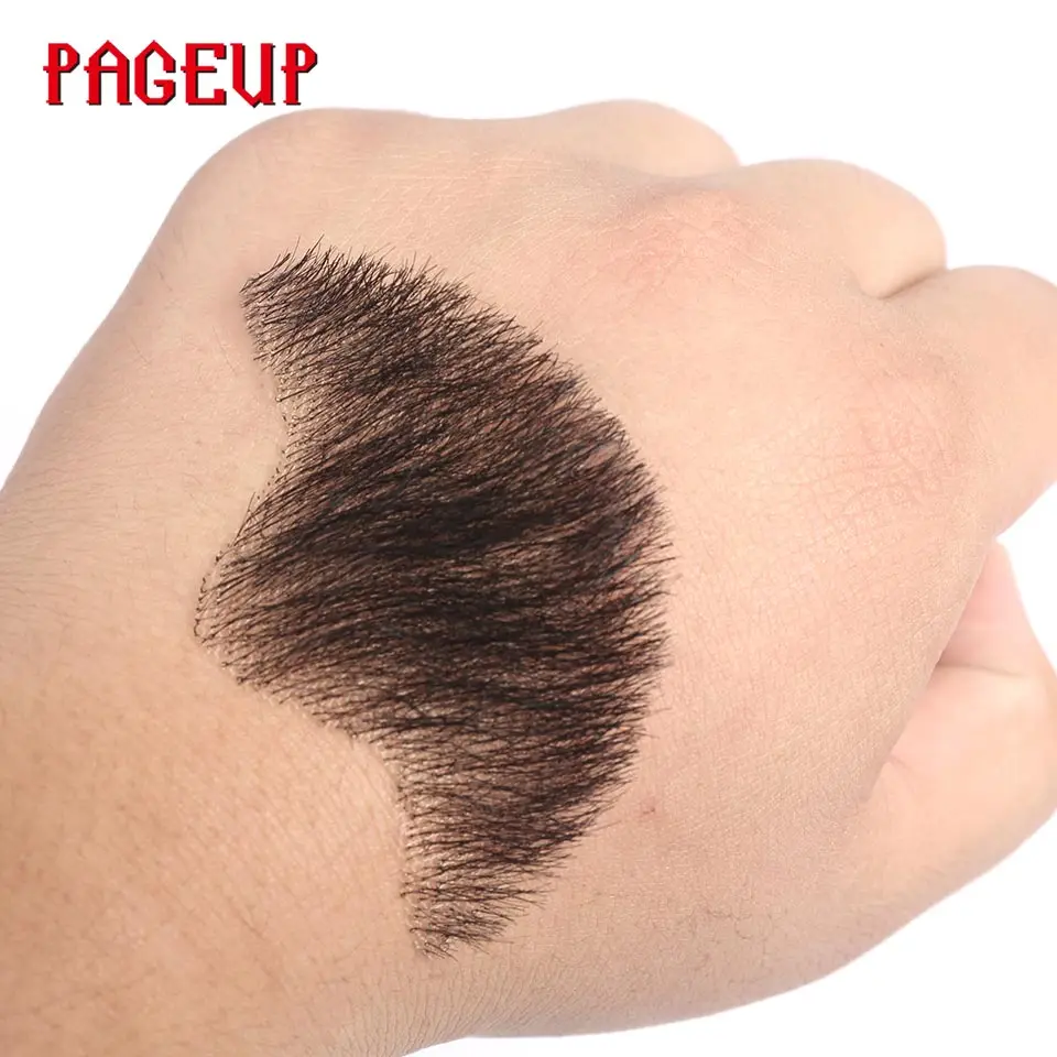 Online Pageup Nissen Spitze Bart Falschen Bart Für Männer Schnurrbart Hand Made Durch Reale Haar Barba Falsa Cosplay Synthetische Spitze Unsichtbar bärte