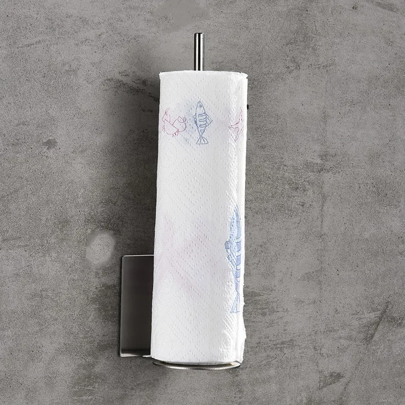 Дыропробивная бумажная вешалка для полотенец кухонная подставка для конусов 304 держатель туалетной бумаги из нержавеющей стали для ванных комнат пластиковая навесная полка
