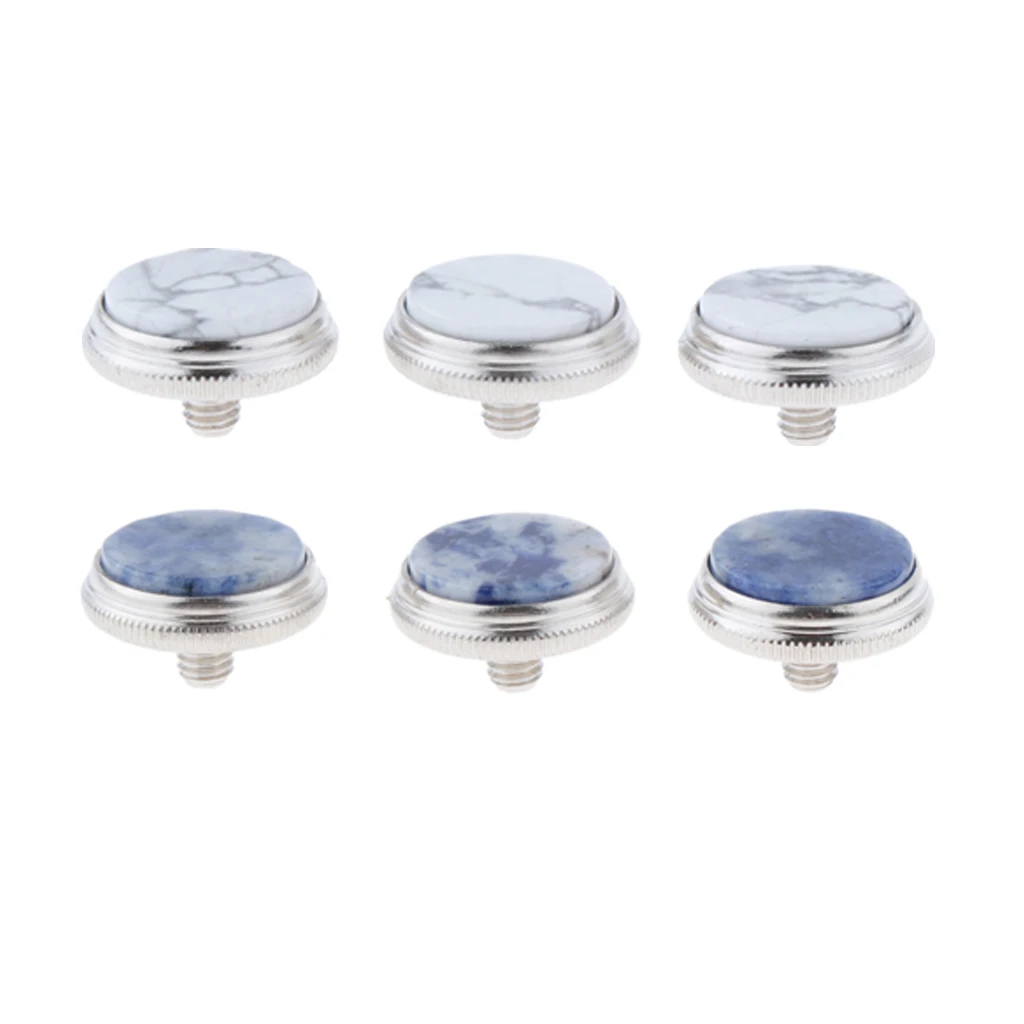 3 Pieces Alloy Shell Inlays Trumpet Finger Buttons Brass Instrument Accessories, 2 Colors for Choose