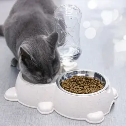 Миска для кошки ПЭТ автоматическая бутылка для питьевой воды собаки кормушка для кошек чаши продукты контейнер для еды не вызовет