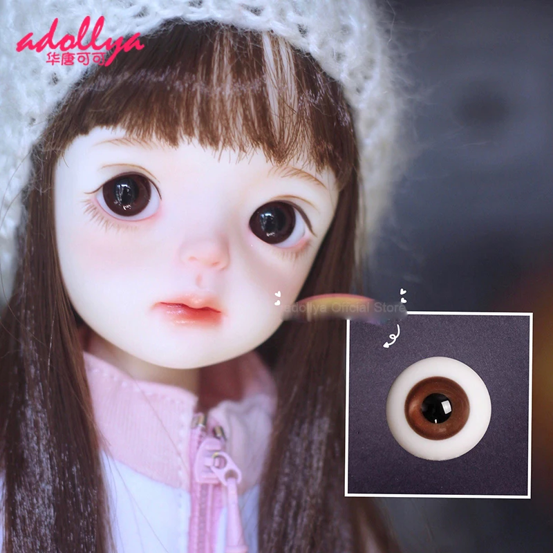 Adollya BJD Doll Accessories Eyes for Doll 10mm/12mm/14mm/16mm/18mm Eyeball Brown Glass Suitable for 1/12 1/8 1/6 1/4 1/3 Dolls doll accessories,doll eyes,doll eyewear accessories,glass doll eyes