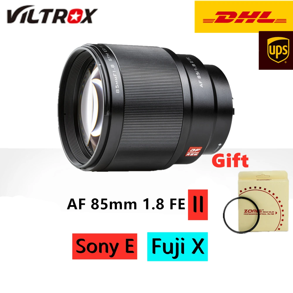 Viltrox 85 мм f1.8II STM с автофокусом полнокадровый портретный основной объектив для Fuji X