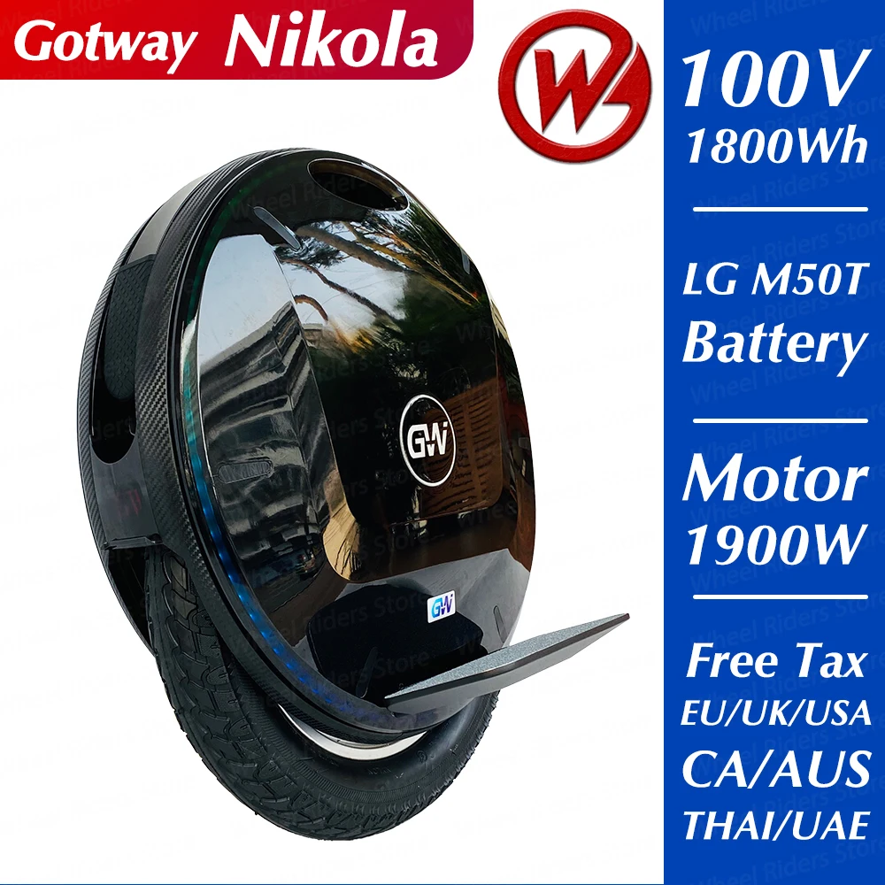 Электрический Одноколесный скутер Gotway Nikola Plus 100 в 3000 Вт/ч 120 Вт максимальная