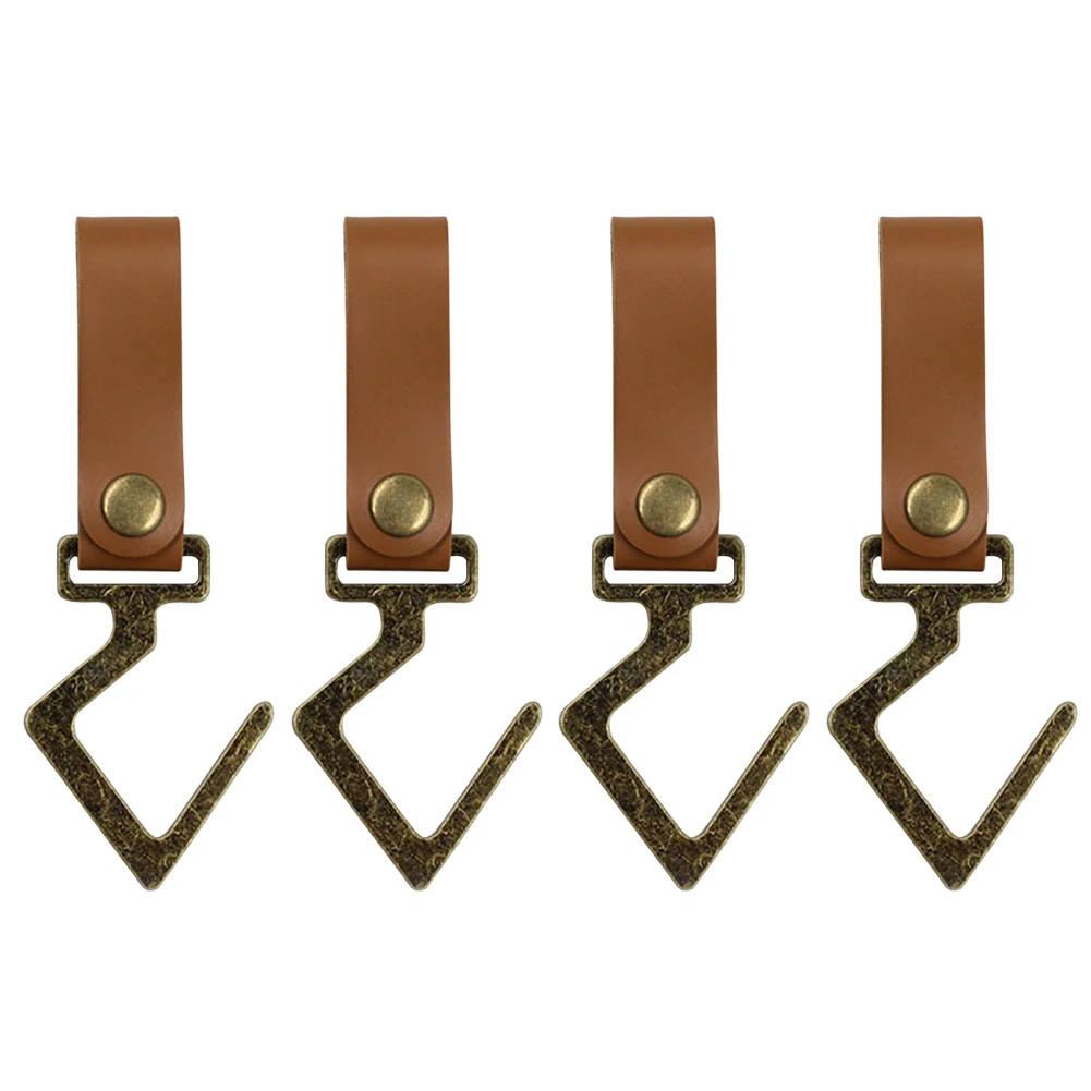 

Outdoor Camping Leather Hook S Type Kitchenware Finishing Hook Kitchen Pot Pan Hanger Clothes Storage Rack Tool KitchenTool