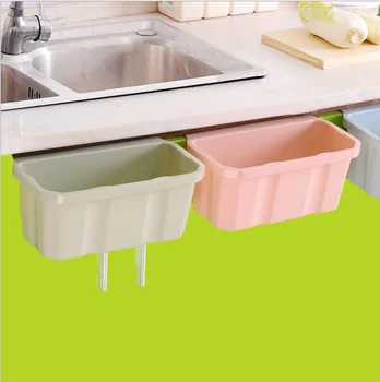 

Kitchen Garbage Can Cabinet Door Hanging Varia Bucket Creative Desktop Trash Bin Garbage Can Plastic Large Size Trash Can Storag