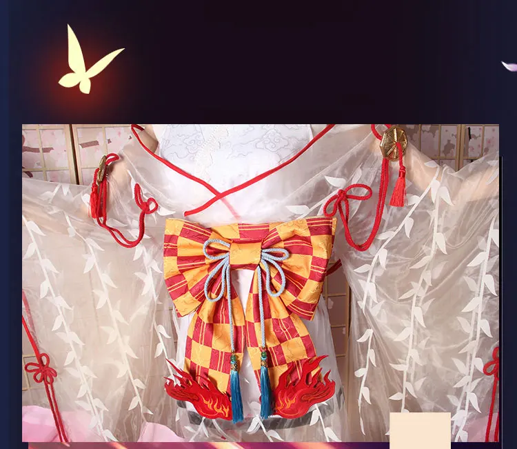 Индивидуальный размер Onmyoji Shiranui костюм кимоно для косплея платье wafuku Униформа костюмы для Хэллоуина для женщин аниме одежда парик COS